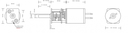 Motor coreless con reductor 1215R-1000
